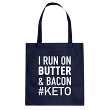 Tote I Run on Butter and Bacon Canvas Tote Bag