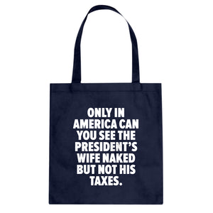 Only in America Cotton Canvas Tote Bag