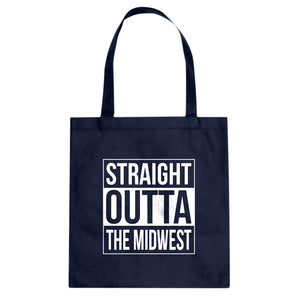 Straight Outta the Midwest Cotton Canvas Tote Bag