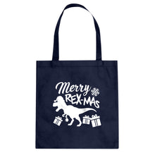 Merry Rex-Mas Cotton Canvas Tote Bag