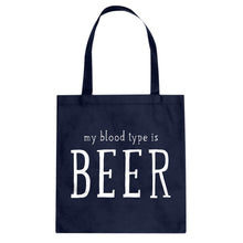 My Blood Type is Beer Cotton Canvas Tote Bag