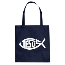 Tote Jesus Fish Canvas Tote Bag
