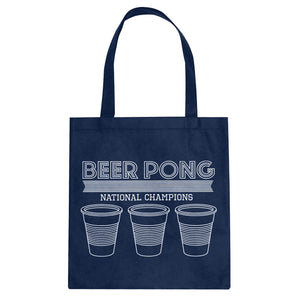 Tote Beer Pong National Champions Canvas Tote Bag