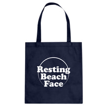 Resting Beach Face Cotton Canvas Tote Bag