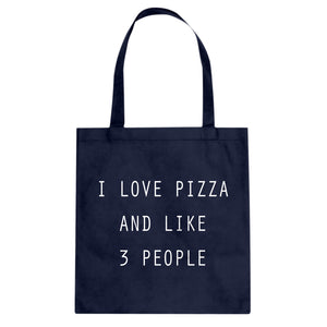 Tote I Love Pizza and like 3 People Canvas Tote Bag