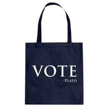Vote -Plato Cotton Canvas Tote Bag