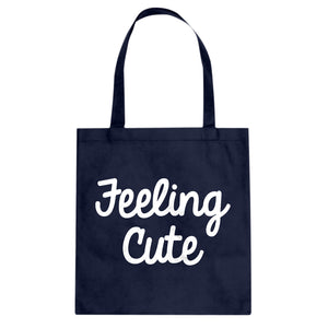 Feeling Cute Cotton Canvas Tote Bag