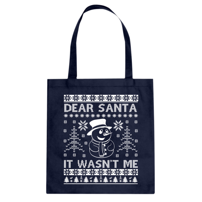 Tote Dear Santa It Wasn't Me Canvas Tote Bag