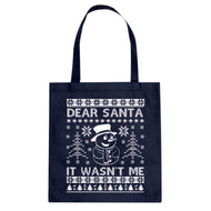 Tote Dear Santa It Wasn't Me Canvas Tote Bag