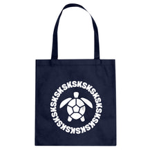 Turtle Sksksk Cotton Canvas Tote Bag