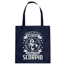 Scorpio Astrology Zodiac Sign Cotton Canvas Tote Bag