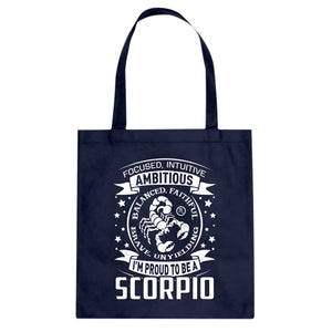 Scorpio Astrology Zodiac Sign Cotton Canvas Tote Bag