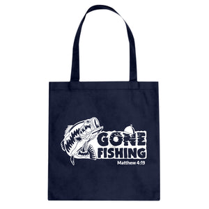 Tote Gone Fishin Canvas Tote Bag