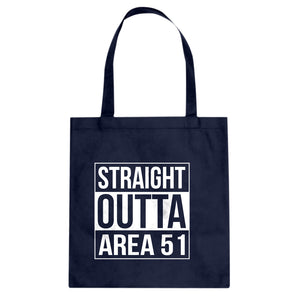 Straight Outta Area 51 Cotton Canvas Tote Bag