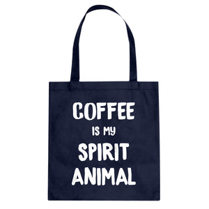 Coffee is my Spirit Animal Cotton Canvas Tote Bag