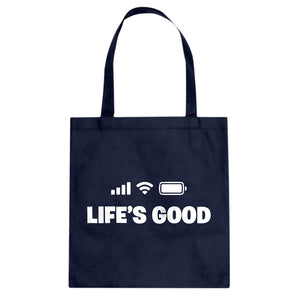Life's Good Cotton Canvas Tote Bag