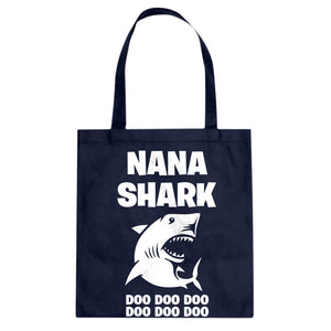 Nana Shark Cotton Canvas Tote Bag