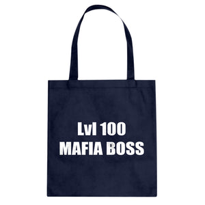Lvl 100 Mafia Boss Cotton Canvas Tote Bag