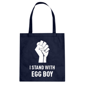 I Stand with Egg Boy Cotton Canvas Tote Bag