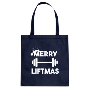 Merry Liftmas Cotton Canvas Tote Bag