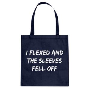 I Flexed and the Sleeves Fell Off Cotton Canvas Tote Bag
