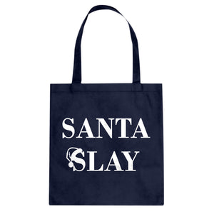Santa Slay Cotton Canvas Tote Bag