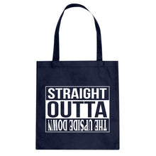Straight Outta the Upside Down Cotton Canvas Tote Bag