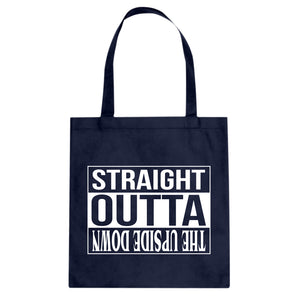 Straight Outta the Upside Down Cotton Canvas Tote Bag