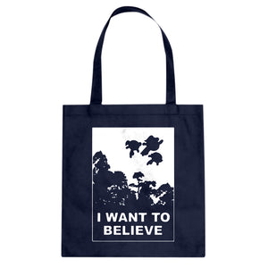 I Want to Believe Super Girls Cotton Canvas Tote Bag