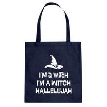 Im a Witch Hallelujah Cotton Canvas Tote Bag