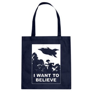 I Want to Believe Planet Express Cotton Canvas Tote Bag