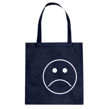 Sad Face Cotton Canvas Tote Bag