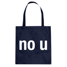 No U Cotton Canvas Tote Bag