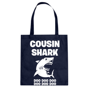 Cousin Shark Cotton Canvas Tote Bag