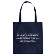 Tote On the Sands of Hesitation Canvas Tote Bag