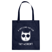 If Cats Could Text Cotton Canvas Tote Bag