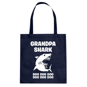 Grandpa Shark Cotton Canvas Tote Bag