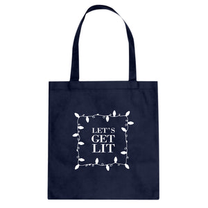 Lets Get Lit Cotton Canvas Tote Bag