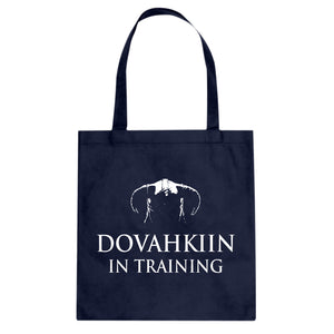 Dovahkiin in Training Cotton Canvas Tote Bag