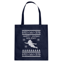 Tote Happy Human Holiday Canvas Tote Bag