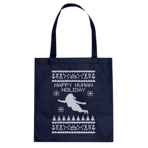 Tote Happy Human Holiday Canvas Tote Bag