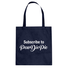 Subscribe to PewDiePie Cotton Canvas Tote Bag