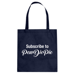 Subscribe to PewDiePie Cotton Canvas Tote Bag