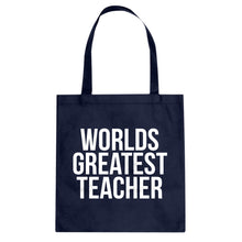 Tote Worlds Greatest Teacher Canvas Tote Bag