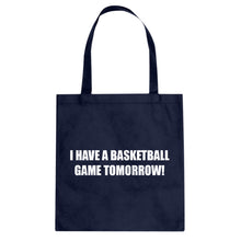 Basketball Game Tomorrow Cotton Canvas Tote Bag