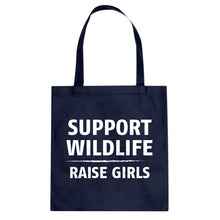 Support Wildlife Raise Girls Cotton Canvas Tote Bag