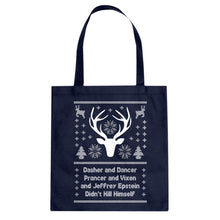 Dasher and Dancer and Jeffrey Epstein Cotton Canvas Tote Bag