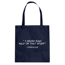 Confucius say Cotton Canvas Tote Bag
