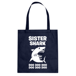 Sister Shark Cotton Canvas Tote Bag