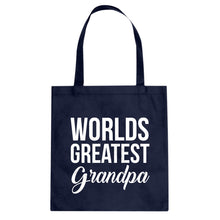 World's Greatest Grandpa Cotton Canvas Tote Bag